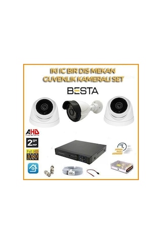 2 1080p 1 İç Mekan 1 Dış Mekan Kameralı Ahd Güvenlik Seti Kd-5203