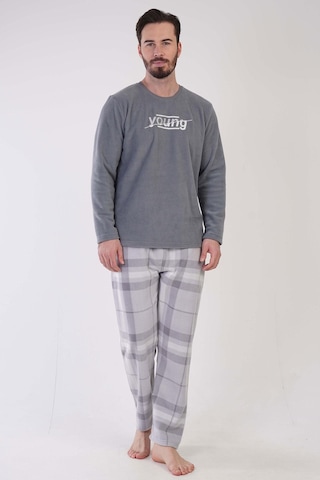 Vienetta Erkek Polar Uzun Kol Gri Pijama Takım 3c0t3n1o88 001