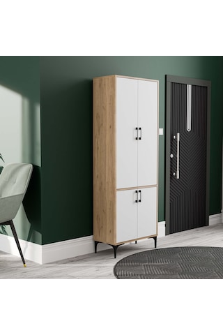 5032 Royal 4 Kapaklı 5 Askılı Portmanto Sepet - Beyaz