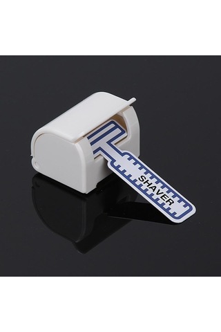 Beyaz Viskon Manuel Tıraş Makinesi Askılı Depolama Rafı Kılıfla Beyaz