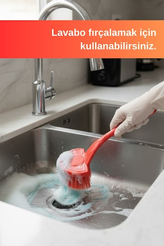 Grimorlife Lavabo Duşakabin Ve Küvet Fırçası - Kaliteli Plastik - Lavabo, Duşakabin, Küvet Ve Banyo Fırçası