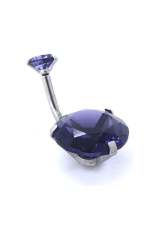 Ferizz 316l Çelik Mor Zirkon Taşlı Piercing Prc-111