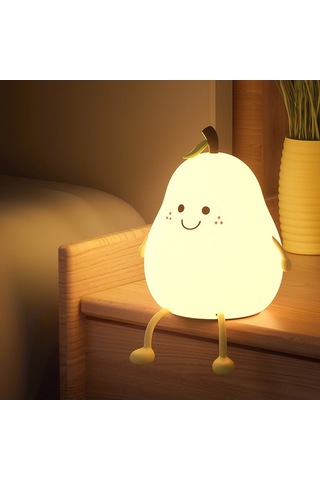 Eastmeeetwest--juhui Store 7 Renk Değiştiren Armut Gece Lambası Beyaz