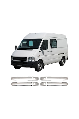 Volkswagen Volt Uyumlu 1998-2005 Krom Kapı Kolu 4 Kapı Paslanmaz Çelik