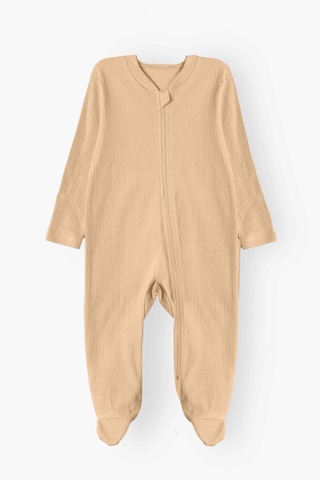 Luess Unisex Bebek Rahat Kalıp %100 Pamuklu Mevsimlik Tulum -krem 0-3 Ay 6-9 Ay Krem