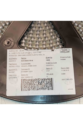 Emvj350ara100me60s 10mf 35v 5x6 Smd Kondansatör 200 Adet