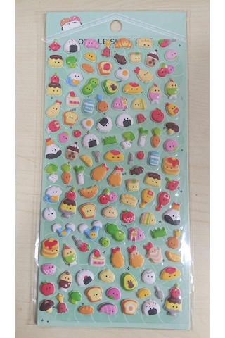 Sevimli Suşi Ve Mini Yiyecekler 3d Puffy Çıkartma Bullet Journal Defter Ve Telefon Süsleme Etiketi Çok Renkli