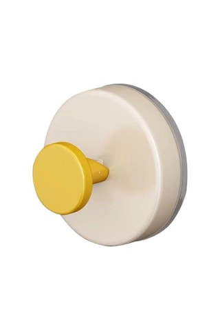 Sarı 2'li Paket Duvara Monte Vantuzlu Kanca, Yuvarlak Dekoratif Tasarım Diğer