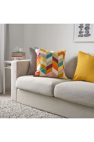 Ikea Hannelıse Dekoratif Yastık 50 X 50 Cm Sarı Hardal Bej Çok Renkli