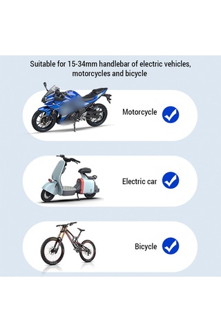 Gub - Alüminyum Alaşımlı Motosiklet - Bisiklet Telefon Standı 360 Derece Y29392 Siyah