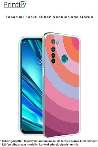 Vivo Y19s İle Uyumlu Renk Cümbüşü 7 Baskılı Kamera Korumalı Şeffaf Kılıf