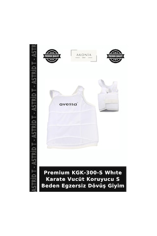 Premium Kgk-300-s Whıte Karate Vucüt Koruyucu S Beden Egzersiz Dövüş Giyim Beyaz
