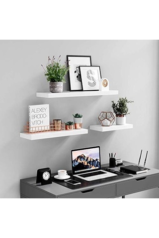 Duvar Rafı, Kitaplar, Resimler, Dekorasyon, Asılı Raf, 40 X 20 X 3,8 Cm, Ofis Rafı, Mdf, Oturma Odası, Mutfak, Kori Çok Renkli