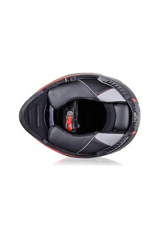 Ls2 Storm 2 Racer Kapalı Motosiklet Kaskı Mat Titanium - Neon Turuncu - Siyah - Kırmızı