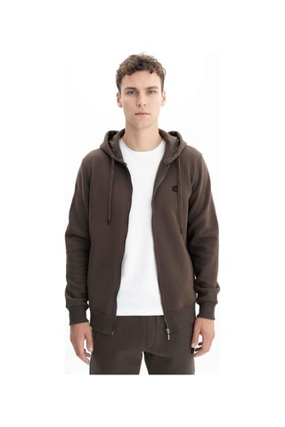 AR-MA Arma Erkek Regular Fit 3 İplik Şardonlu Tam Fermuar Kapüşonlu Cepli Sweatshirt 001