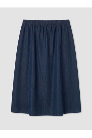 Lc Waikiki Siyah Beli Lastikli Kloş Jean Etek