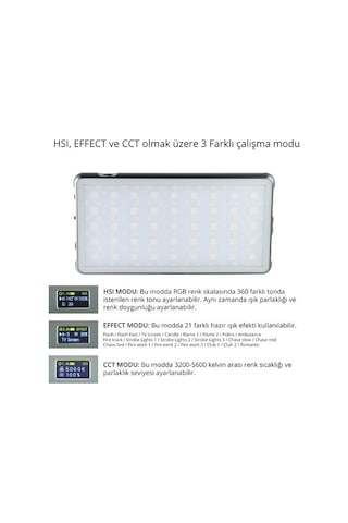 Sanger PRO-S21 RGB Led Video Efekt Işığı