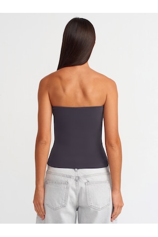 Dilvin 20659 Crop Top Antrasit