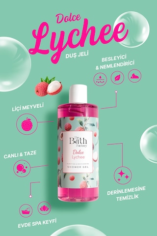 Nemlendirici Ve Besleyici Liçi Aromalı Duş Jeli 400 Ml