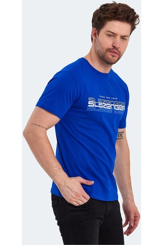 Slazenger PALLU I Erkek Saks Mavi Tişört