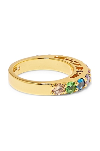 Be Kind Band Yüzük, Multicolor Kristalli Çok Renkli