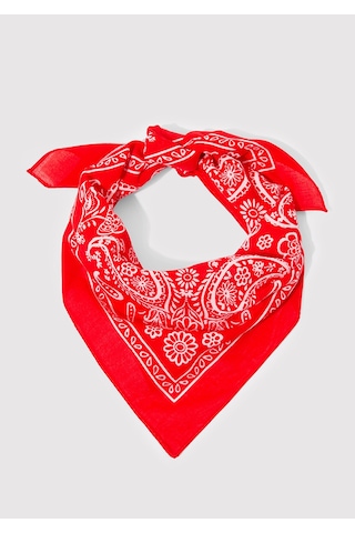 Mavi - Baskılı Kırmızı Bandana 1911810-82580 Kırmızı