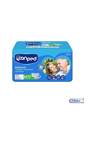 Canped Belbantlı Hasta Bezi Orta Boy Medium 30 lu Canped Belbantlı Hasta Bezi Orta Boy Medium 30 lu