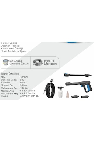 Master 135 Bar Yıkama Makinası Kovadan Su Çekebilme Özelliği