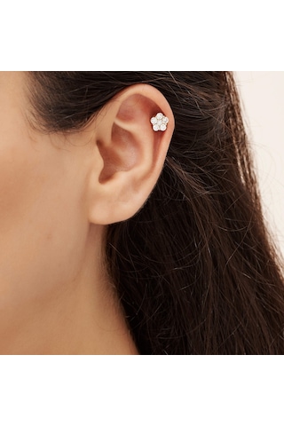 Altınbaş Pırlanta Çiçek Tragus Piercing (503774215) Altın