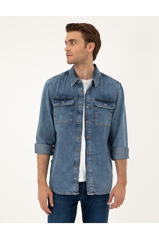 Pierre Cardin Erkek Koyu Mavi Ceket Denim 50288244-vr032 Koyu Mavi