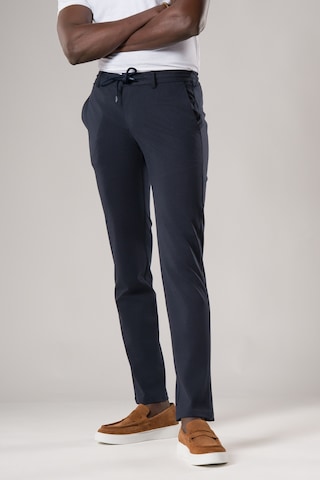 Ecer Slimfit Beli Lastikli Ve İplikli Dokulu Likralı Yazlık Jogger Pantolon Lacivert