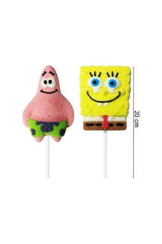 Relkon Lisanslı Sponge Bob Square Pants Marshmallow Lolipop 12 x 45 G