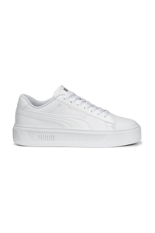 Puma Smash Platform V3 Tdp Beyaz Kadın Sneaker Beyaz-gumus