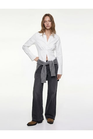 Koton Slim Fit Düğmeli Klasik Yaka Uzun Kollu Gömlek Beyaz 6wal60078ıw Beyaz