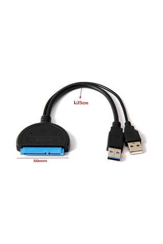 Pazly Usb3.0 Sata Adaptör Kablosu - 2,5 Sata Hdd/ssd İçin Mekanik Disk Adaptörü