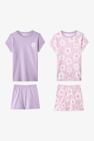 Penti Lila Kız Çocuk Floral Whispers Pamuklu 2'li Pijama Takımı