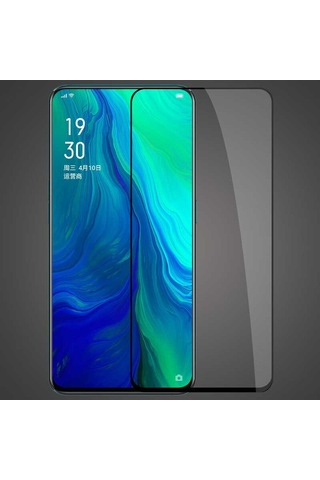 Oppo Reno 10x Zoom Uyumlu 5d Temperli Cam Ekran Koruyucu - Siyah - T8804