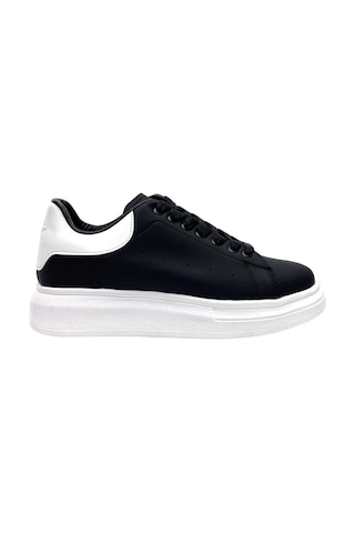 Unisex Yüksek Taban Günlük Spor Sneaker Ayakkabı Siyah-beyaz-siyah - Beyaz Siyah - Beyaz