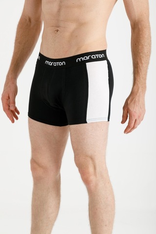 Maraton Sportswear Ekstra Slim Erkek Düz Paça Basic Siyah-Siyah Boxer 20395-Siyah-Siyah Siyah - Siyah
