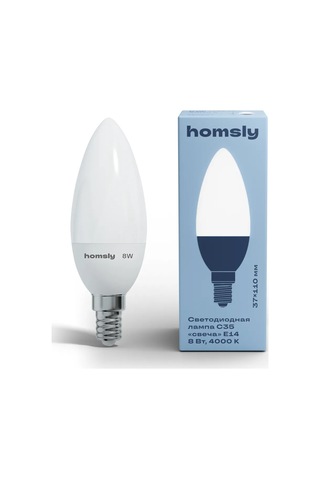 Homsly Led Lamba C35 "mumu" E14 8 W, 4000k 293783511
