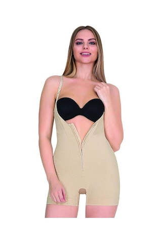 Form Time Bayan Agraflı Askılı Kısa Paça Body Korse 9033 001