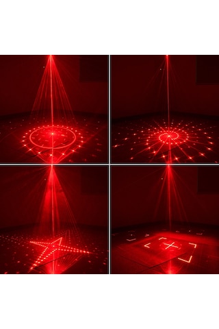 Cbtx R80 Mini Lazer Işığı Dekoratif Işık Sesle Etkinleşen Uzaktan Kumanda Atmosfer Lambası - Gümüş