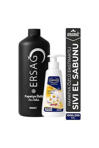 Ersağ Aparatlı Papatya Özlü Sıvı El Sabunu 1 L + 250 ML