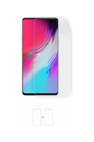 Samsung Uyumlu Galaxy S10 5G Ekran Koruyucu 1+1 Ön Poliüretan Film
