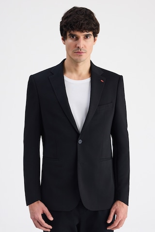 Twn Slim Fit Siyah Armürlü Kumaş Ceket 6ec04bb01474m Çok Renkli