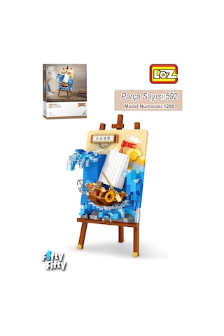 Loz Creative Serisi Gemi Tablosu 592 Parça Oyuncak Yapım Seti Fflz-1280