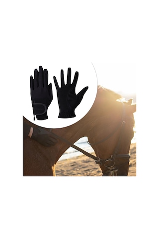 Homyl At Binme Eldivenleri Bisiklet Bahçecilik Egzersiz Büyük Siyah