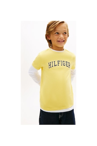 Tommy Hilfiger Sarı Erkek Çocuk Baskılı T-shirt Kb0kb10420zgp Sarı