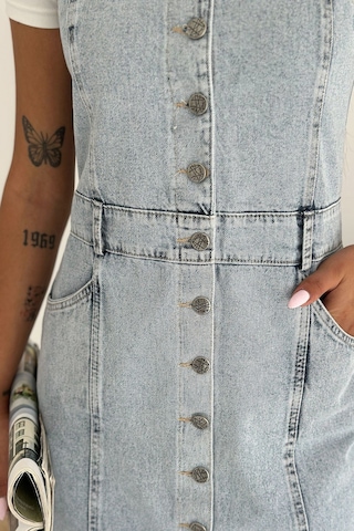 Noa & Noa Kadın Düğmeli Kot Askılı Elbise Denim Days Mavi