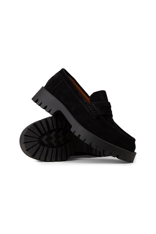 Deery Kadın Hakiki Süet Siyah Loafer Ayakkabı - 02034zsyhc01 Siyah